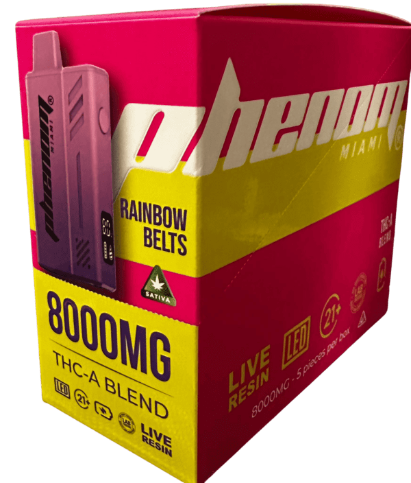 caja x5 Phenom miami 8000mg  - Rainbow belts